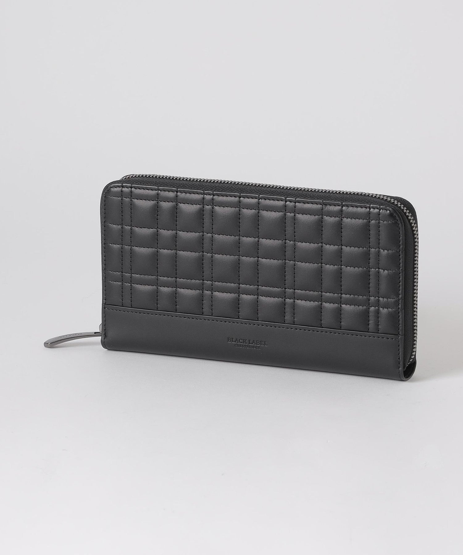 クレストブリッジチェックステッチラウンドジップウォレット