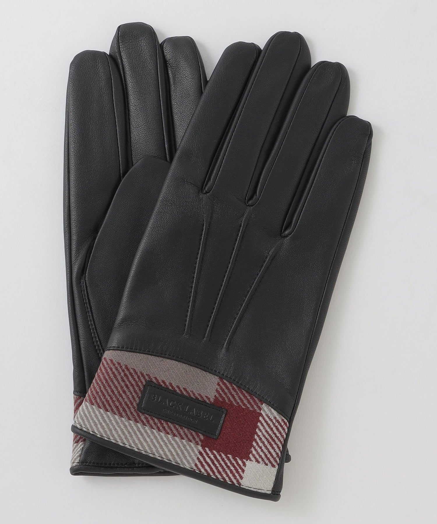 新品未使用☆CBチェックレザーグローブ ブラックレーベル クレストブリッジ パーシャルクレストブリッジチェックグローブ（ハット/キャップ