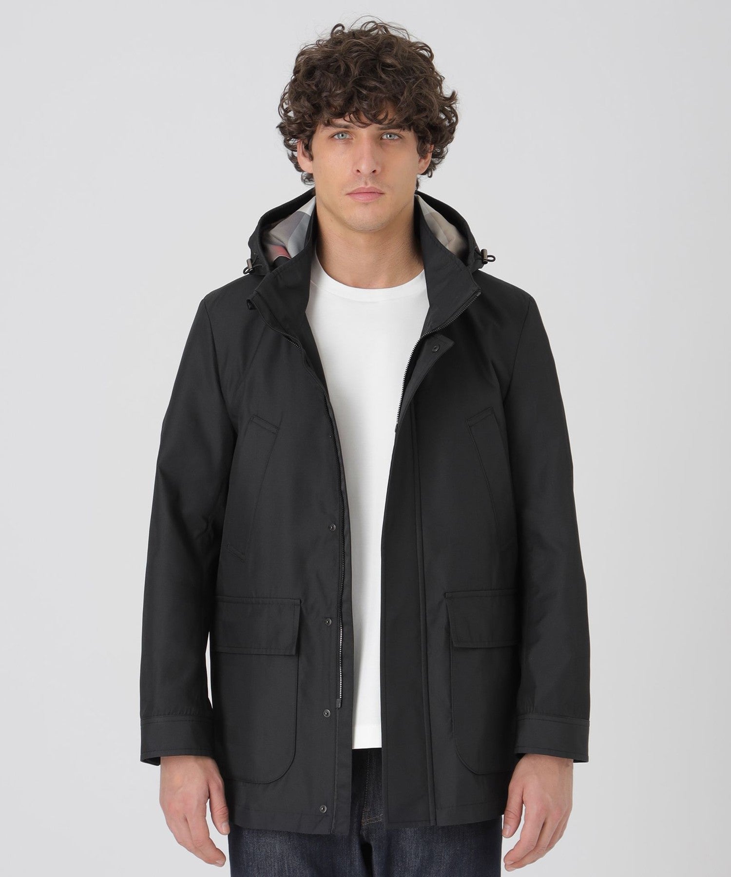 ブラック ジャケット Sサイズ フード付き MENS】FISHERMANS JACKET フィッシャーマンズジャケット / WINDSTOPPER