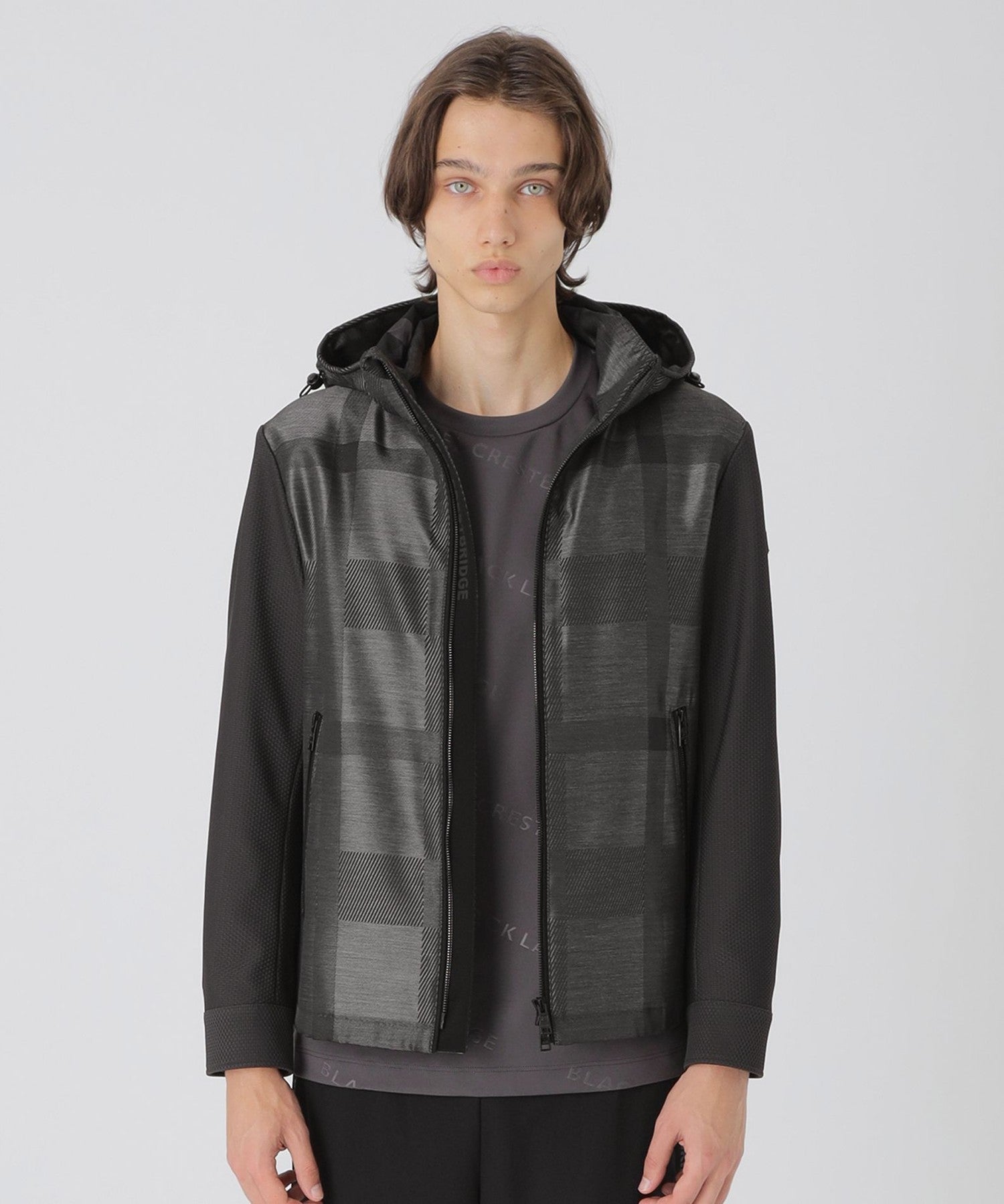 BURBERRY BLUELABEL ジップアップパーカー シャドーチェック BURBERRY BLUELABEL ジップアップパーカー シャドーチェック