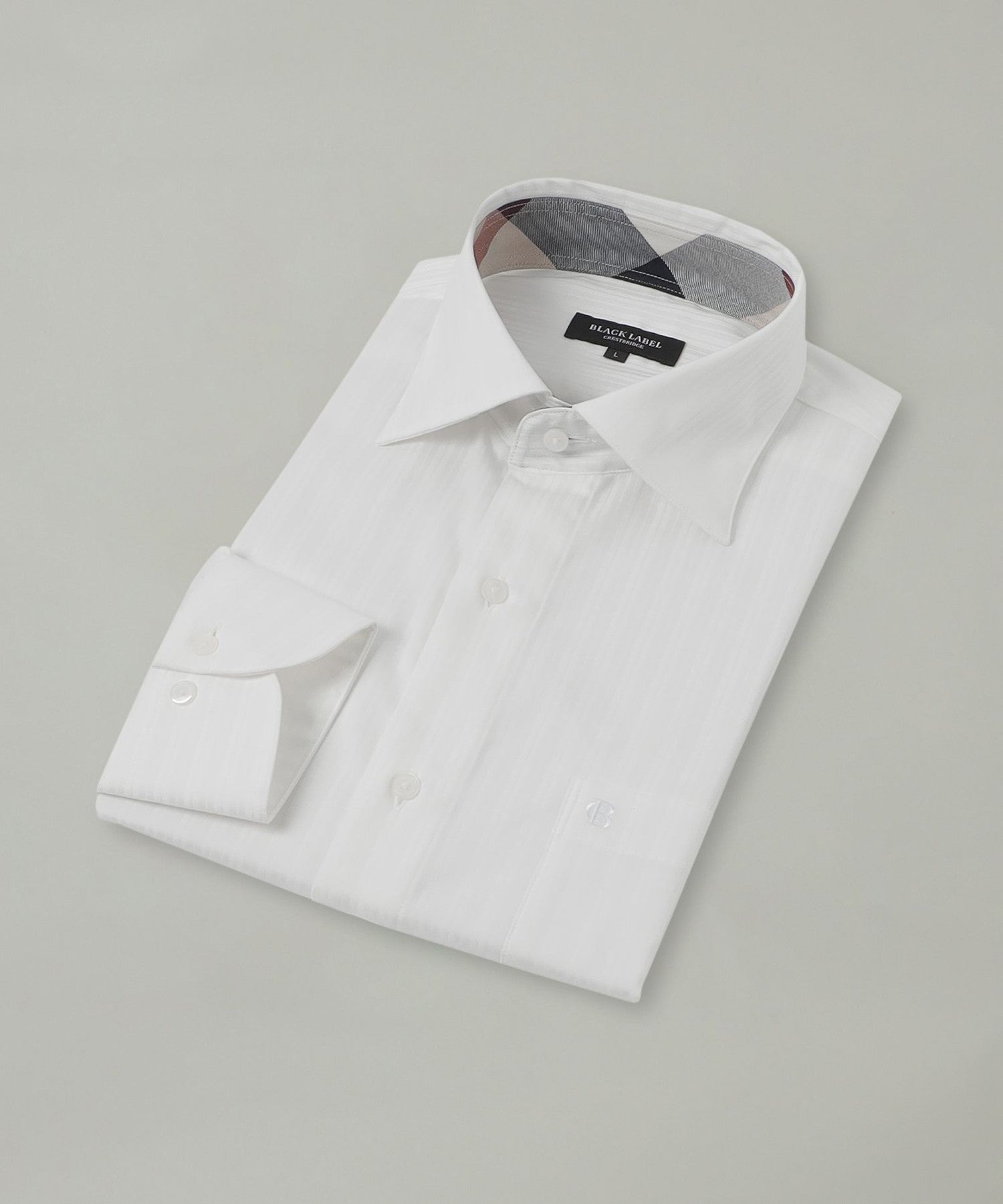 ハイストレッチシャドーストライプセミワイドカラーシャツ