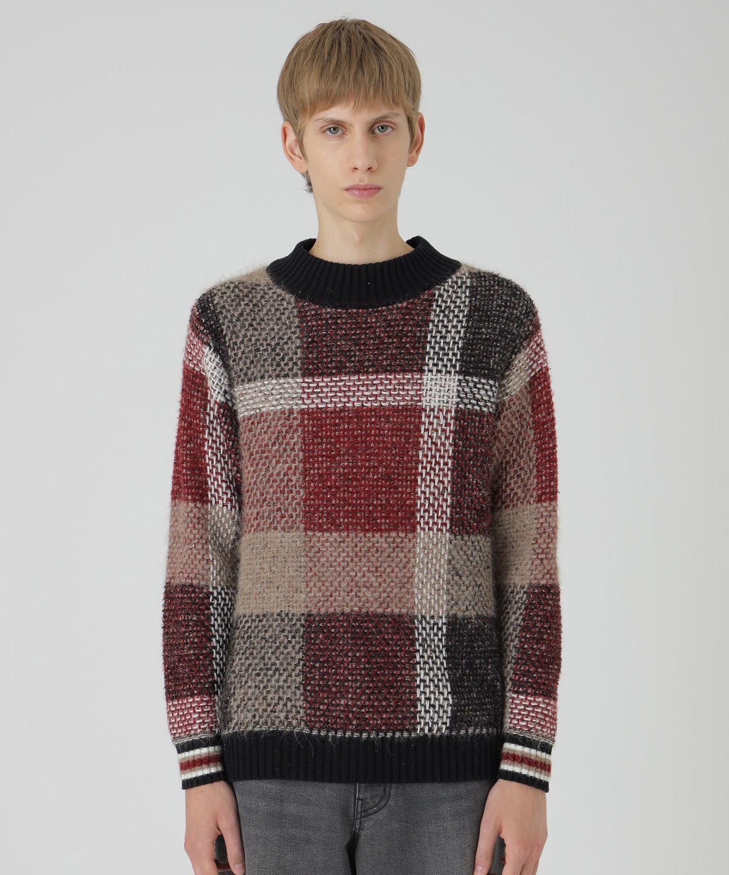 10th ANNIVERSARY】プレミアムクレストブリッジチェックニット（ニット