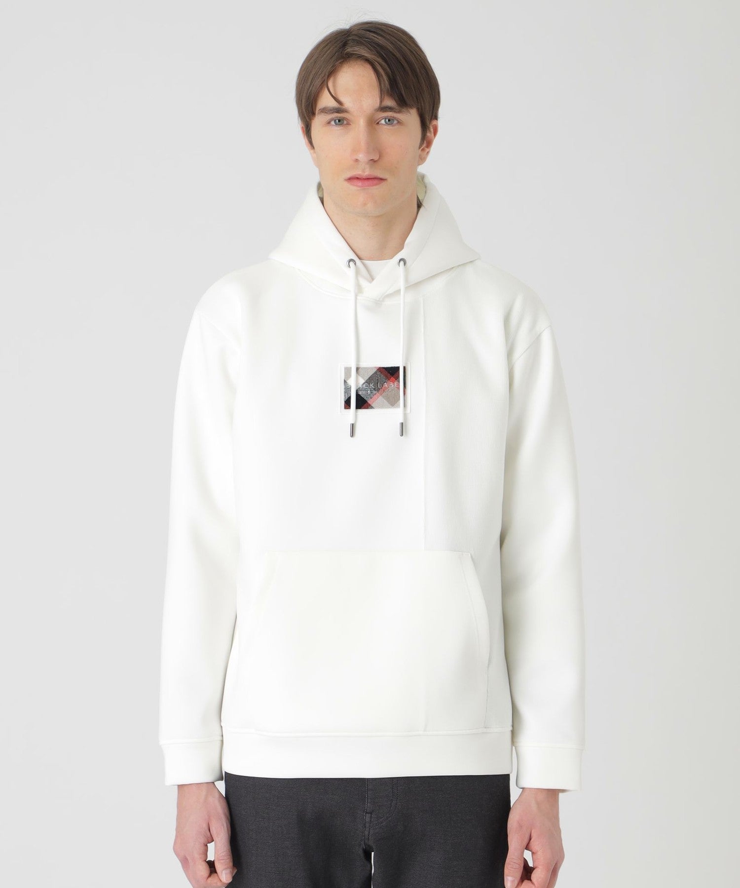 クレストブリッジチェックワッペンフーディー（カットソー