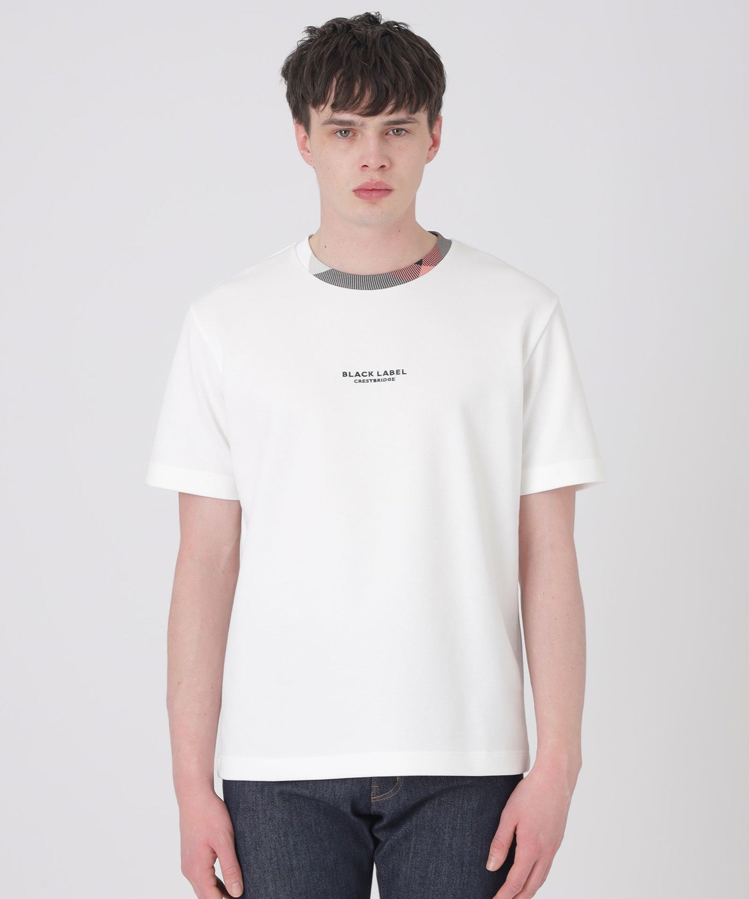 チェックカラーコンフィTシャツ（カットソー）｜BLACK LABEL