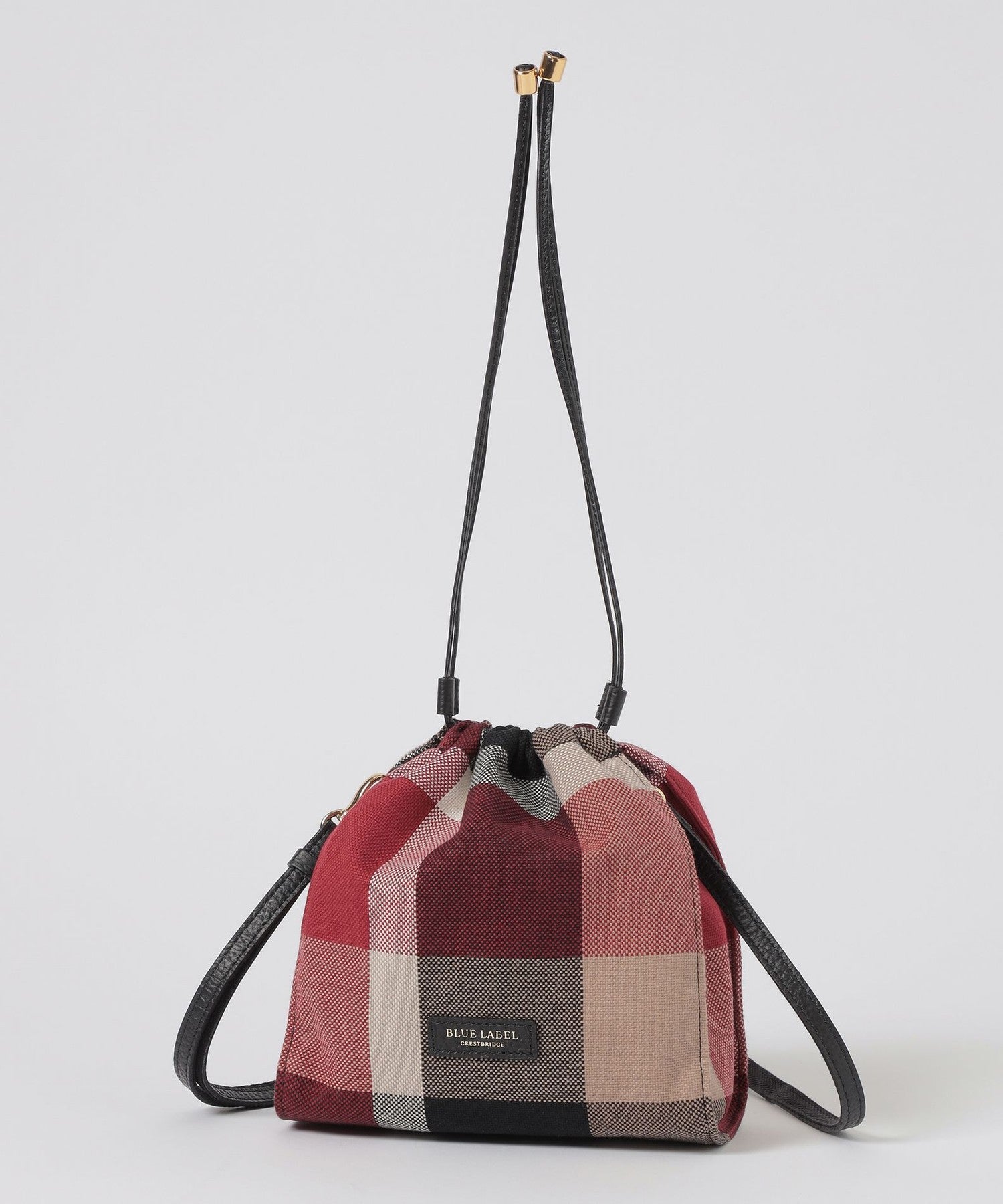 【美品】ブルーレーベルクレストブリッジ　ハンドバック　2way チェック　巾着 BLUE LABEL CRESTBRIDGE(ブルーレーベルクレストブリッジ