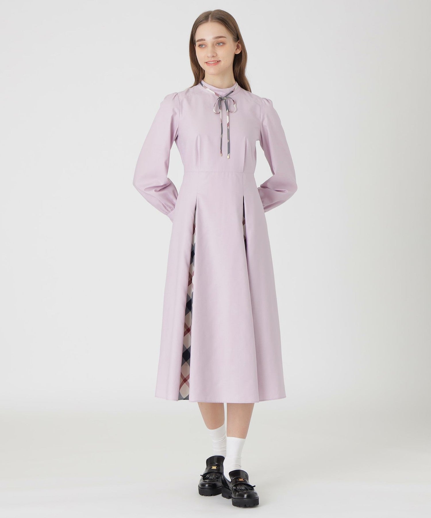 ♡BLUE LABEL CRESTBRIDGE マイクロスパンポプリンドレス♡ マイクロスパンポプリンドレス（ドレス）｜BLUE LABEL CRESTBRIDGE