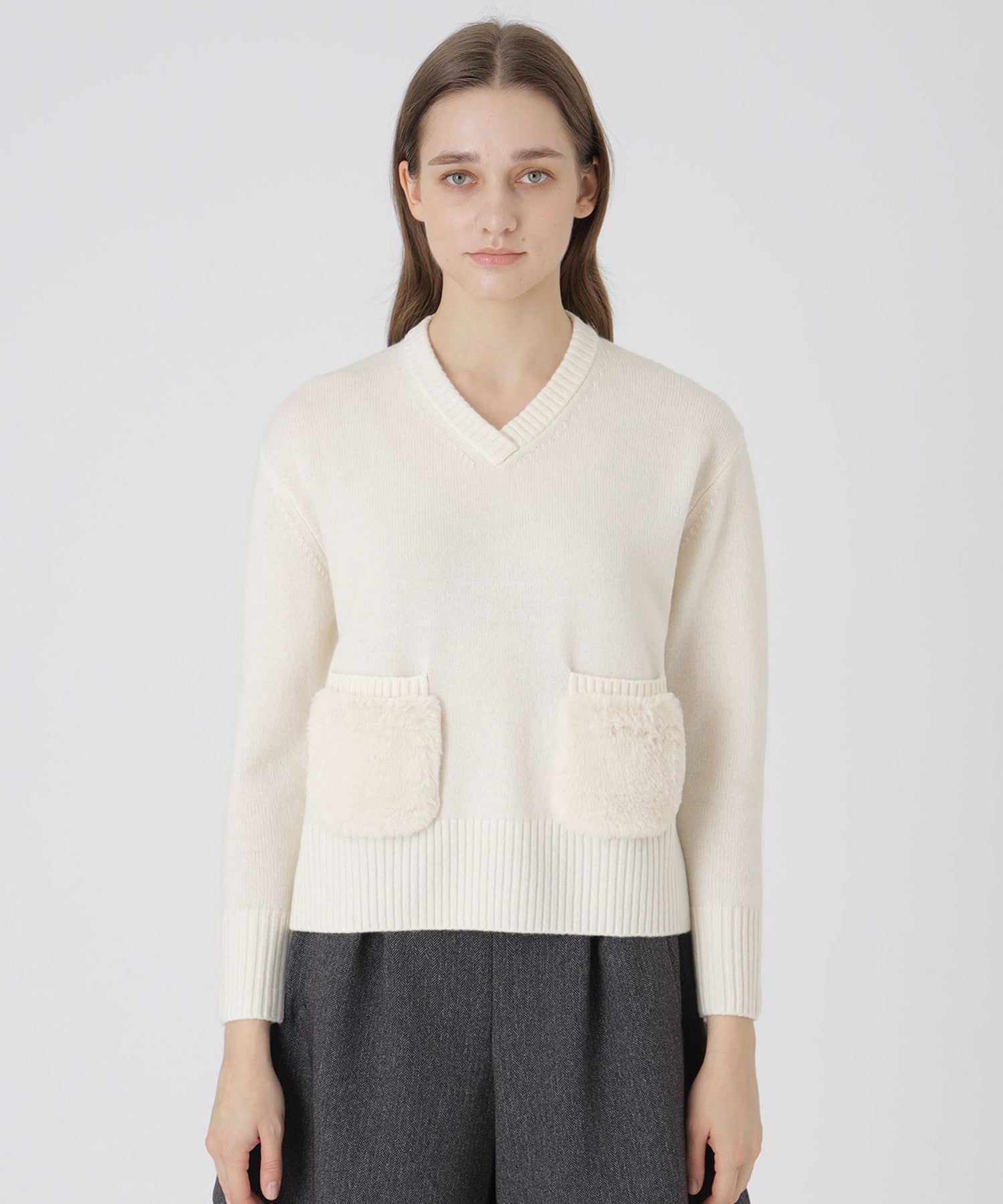 新品タグ付　ブルーレーベルクレストブリッジ後ろチェックセーター38 PICK UP】RECOMMENDED KNIT｜BLUE LABEL CRESTBRIDGE(ブルーレーベル