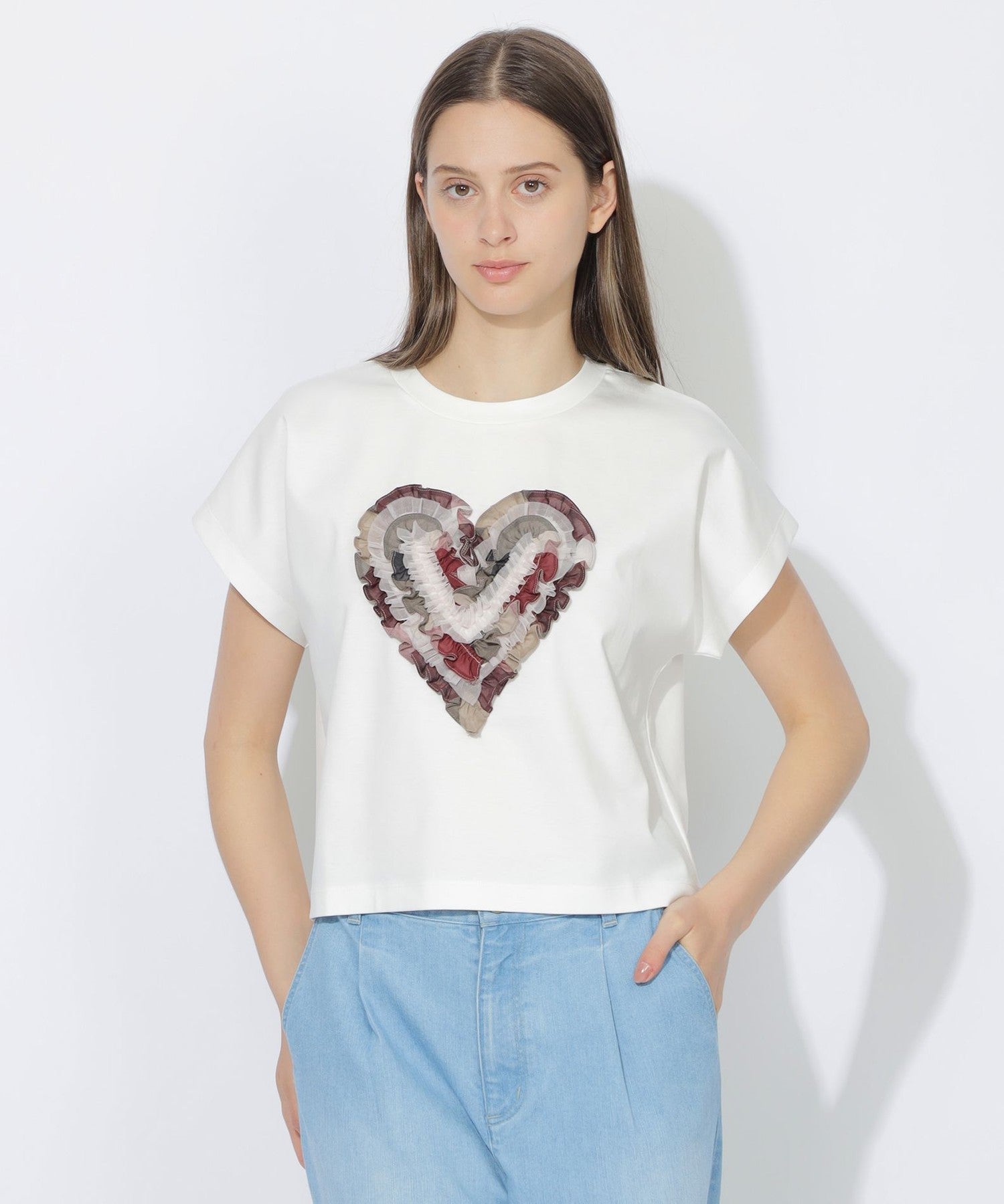 WEB限定】チュールハートTシャツ（WEB限定）｜BLUE LABEL CRESTBRIDGE