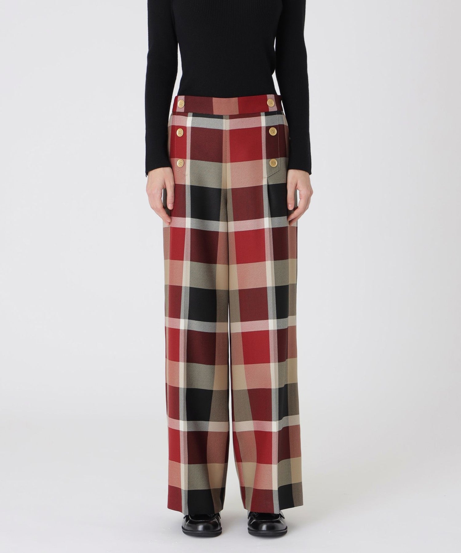 原宿店限定】クレストブリッジチェッククロッシングビエラワイドパンツ