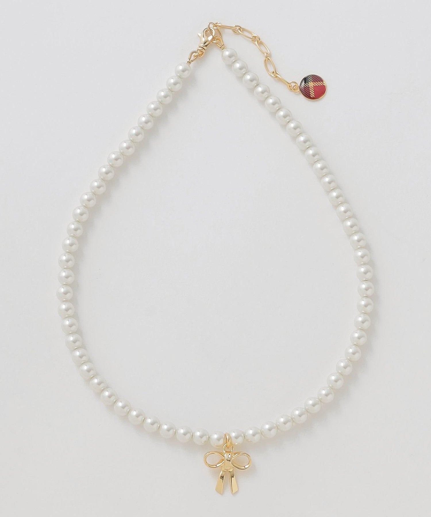 パールネックレスチュールバックリボン リボンモチーフパールネックレス（アクセサリー）｜BLUE LABEL