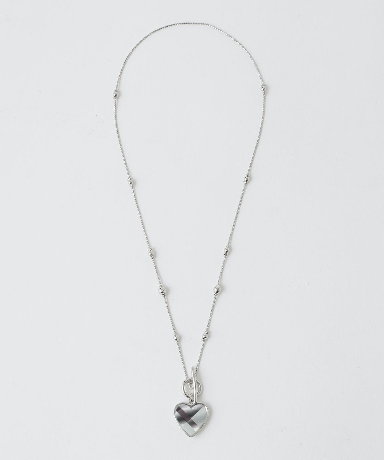 クレストブリッジチェックハートネックレス（アクセサリー）｜BLUE