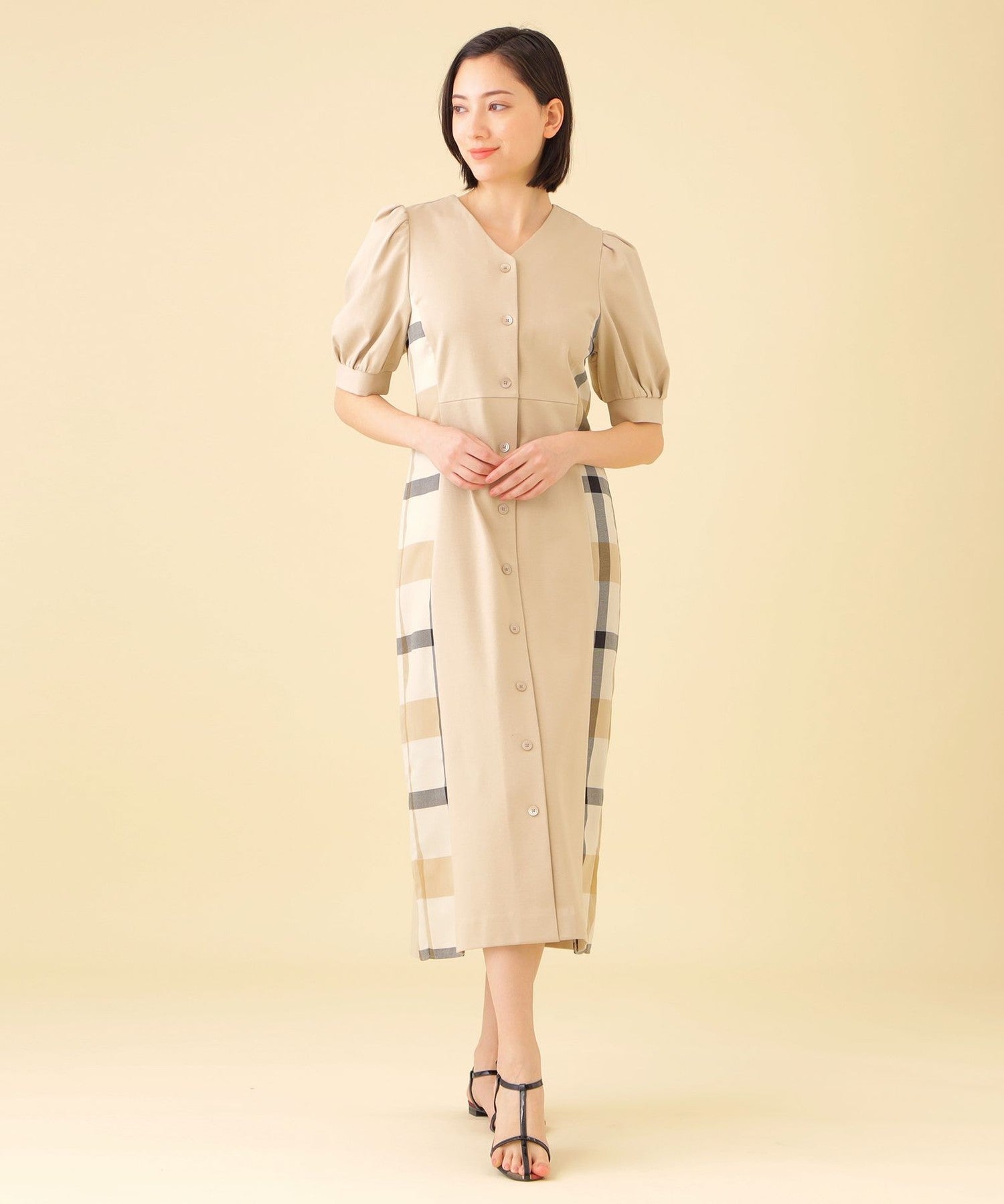 パフスリーブIラインワンピース（ドレス）｜CB CRESTBRIDGE(シービー