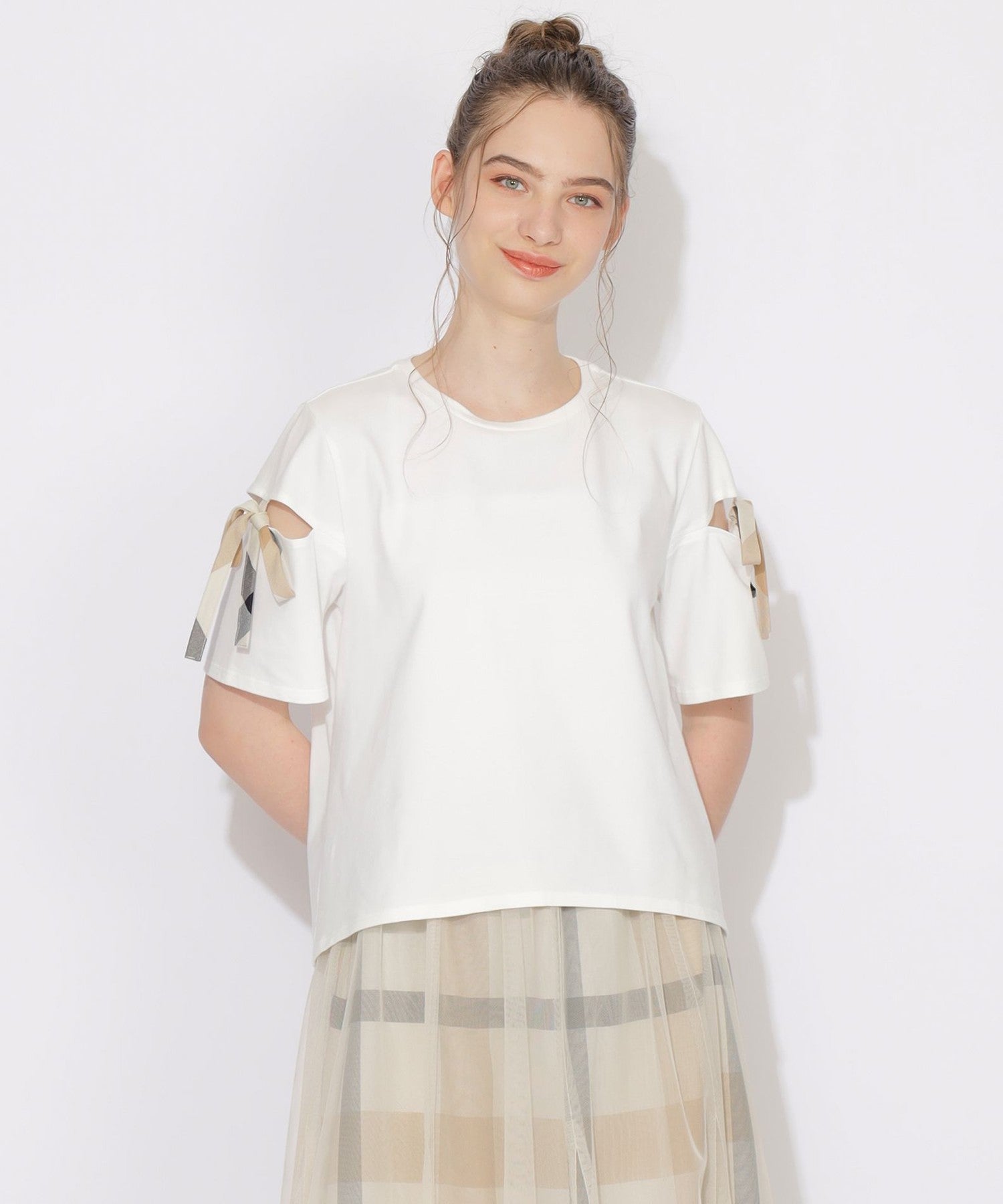 tシャツ シトラテックショルダーリボンT レディース 3151-59P0853901.jpg?v=1748409554