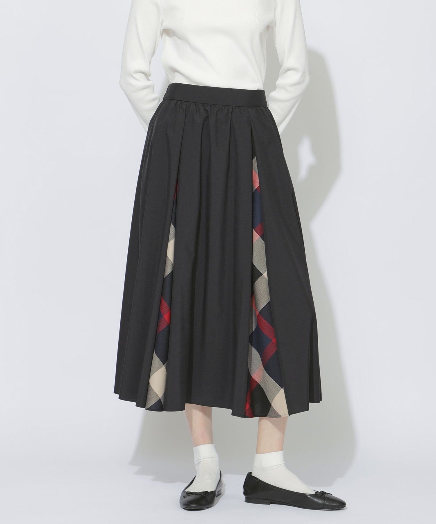 CFIERCE スカート 予約販売】パーシャルチェックタイプライタースカート（スカート）｜CB