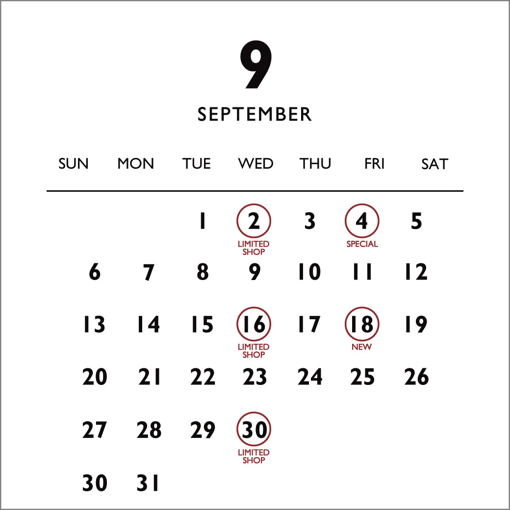 【9月】 MONTHLY SCHEDULE