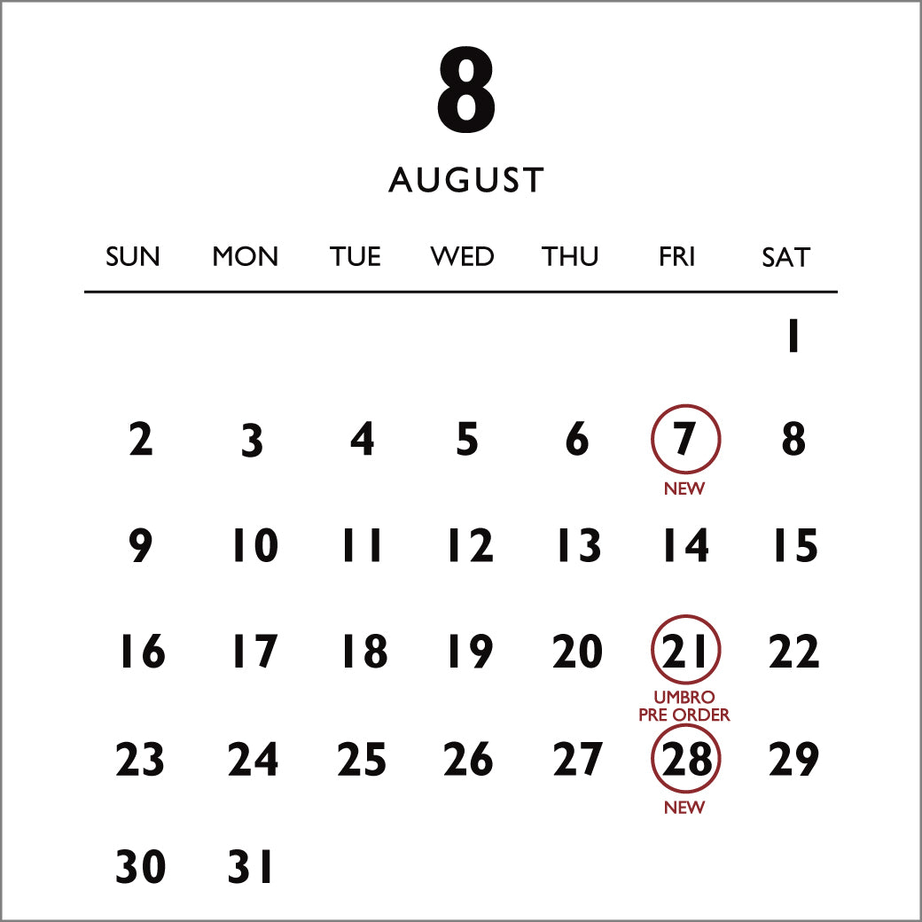 【8月】 MONTHLY SCHEDULE