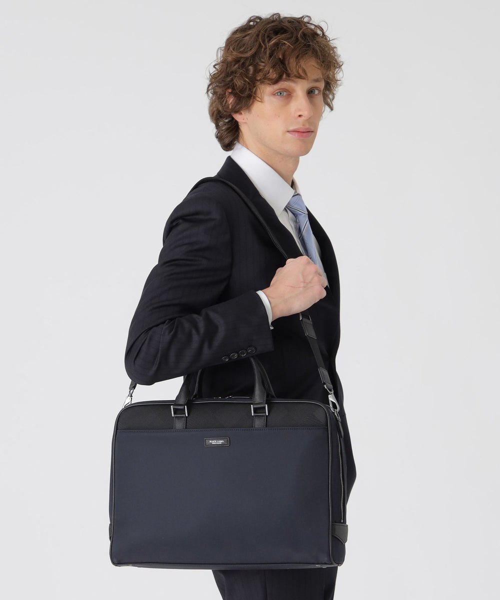 【値下げ】ブラックレーベルクレストブリッジ チェックブリーフケース ナイロンコンビカルゼシャドークレストブリッジチェックビジネス