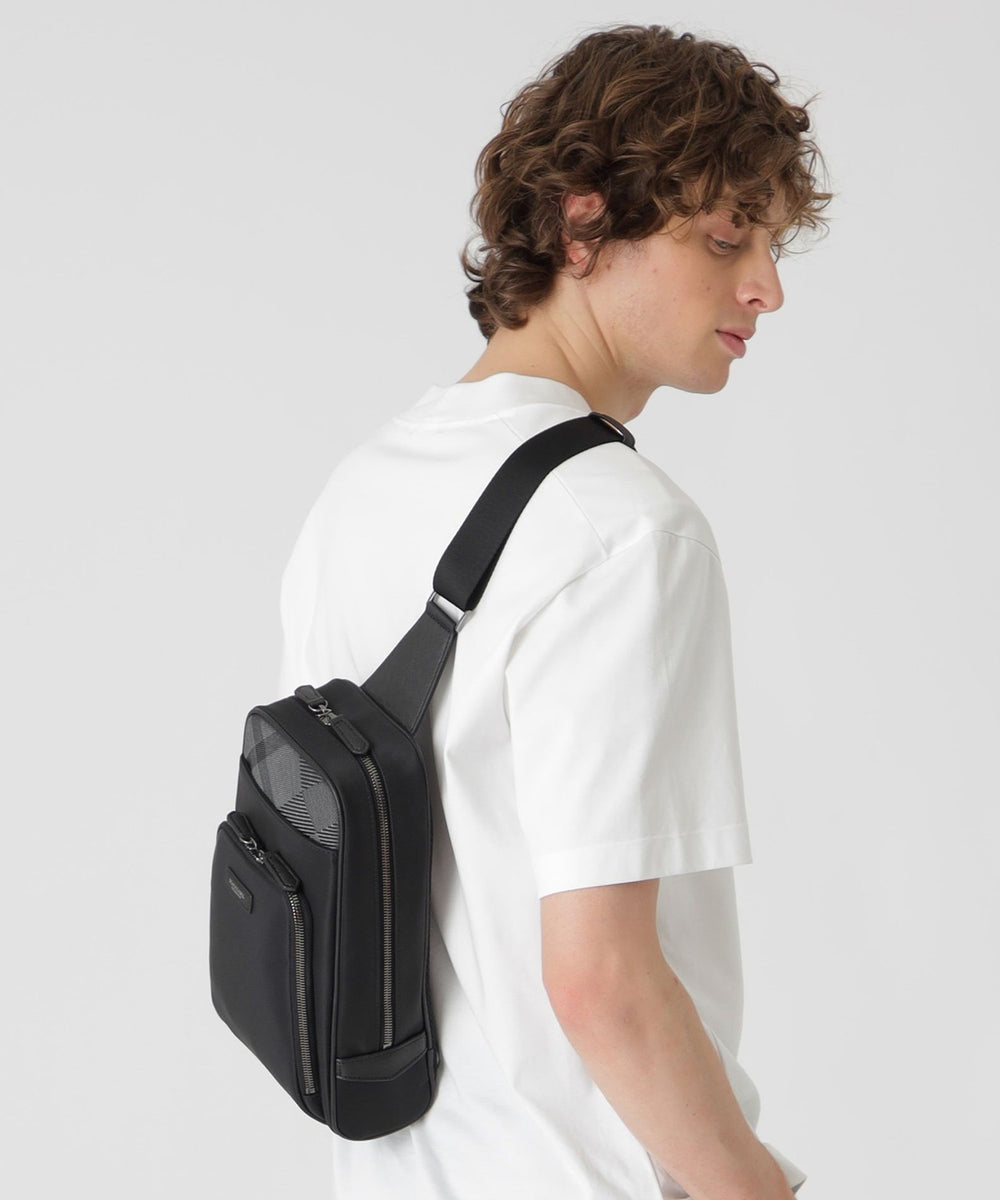 ナイロンコンビカルゼシャドークレストブリッジチェックビジネスボディ