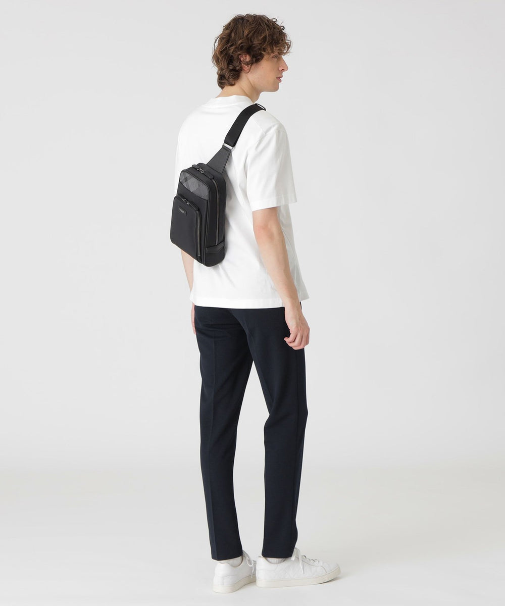 ナイロンコンビカルゼシャドークレストブリッジチェックビジネスボディ