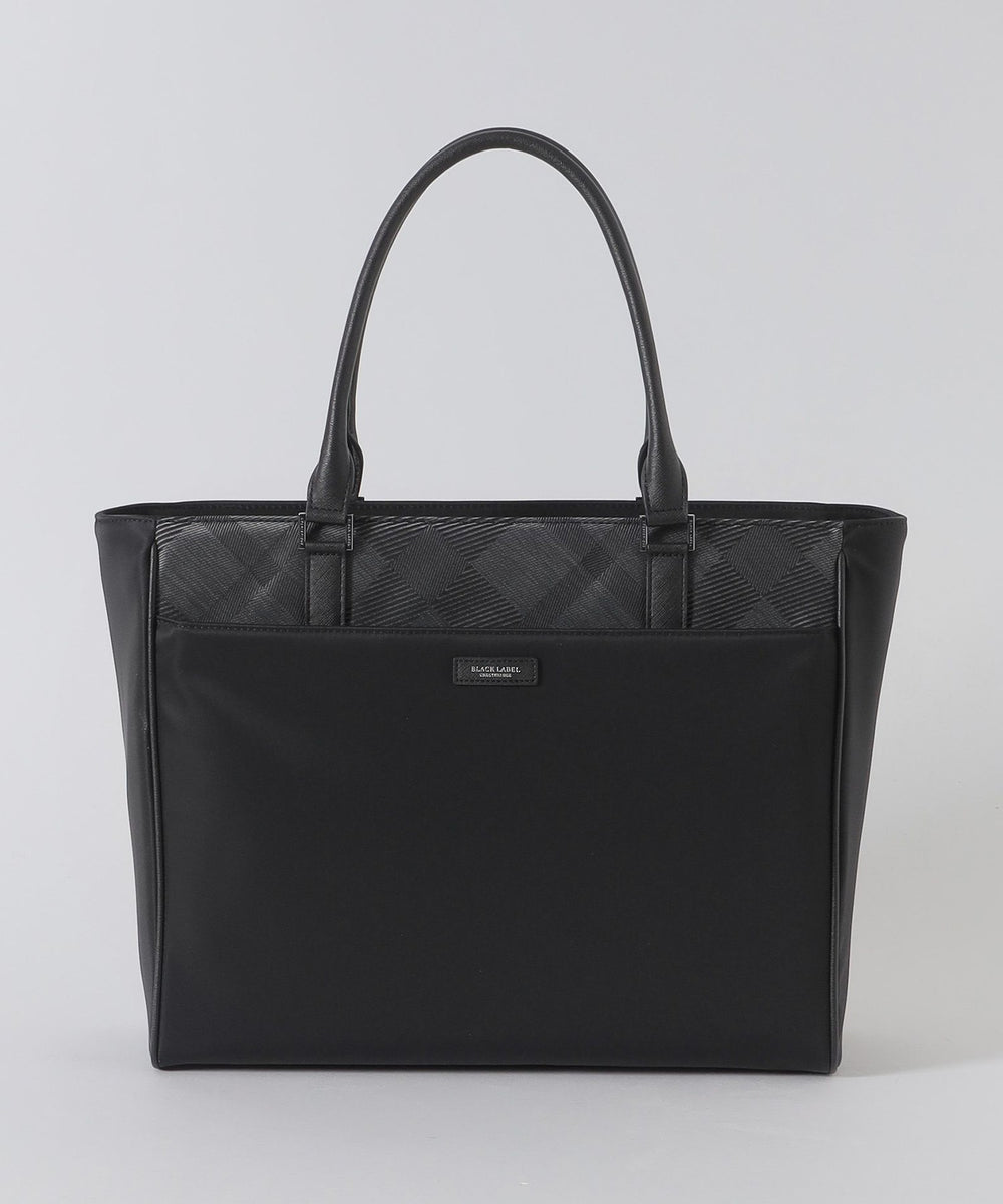 ナイロンコンビカルゼシャドークレストブリッジチェックビジネストート