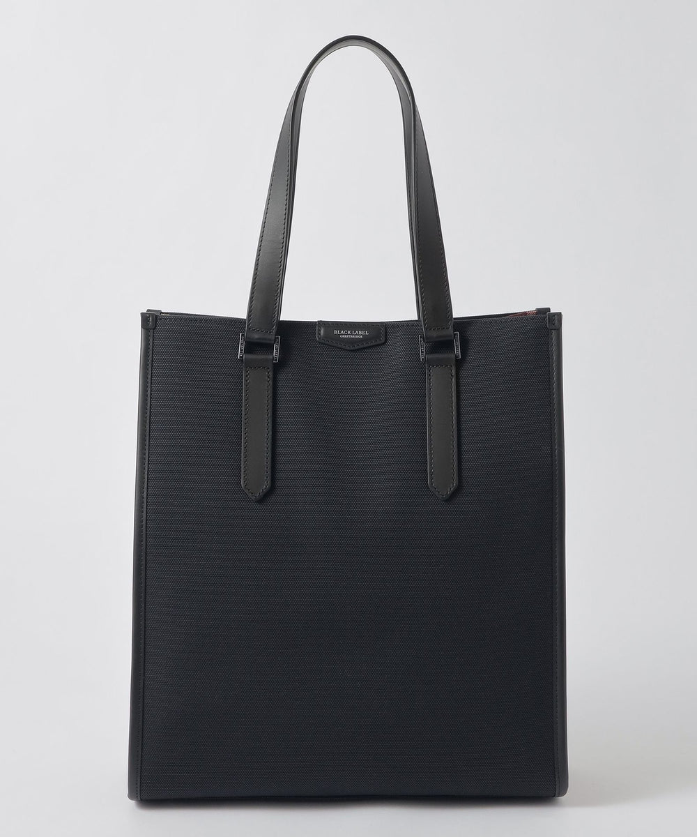 BLACK LABEL CRESTBRIDGEシャンブレーキャンバストートバッグ シャンブレーキャンバスサイドクレストブリッジチェックトートバッグ