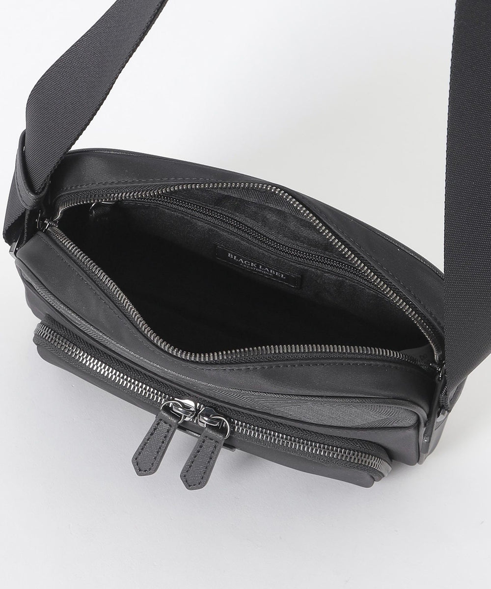 STONE  ブラックショルダーバッグ 新品 ナイロンコンビカルゼシャドークレストブリッジチェックビジネス