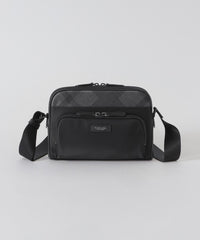 ノベルティ✨ブラック ショルダーバッグ~~~ ナイロンコンビカルゼシャドークレストブリッジチェックビジネス