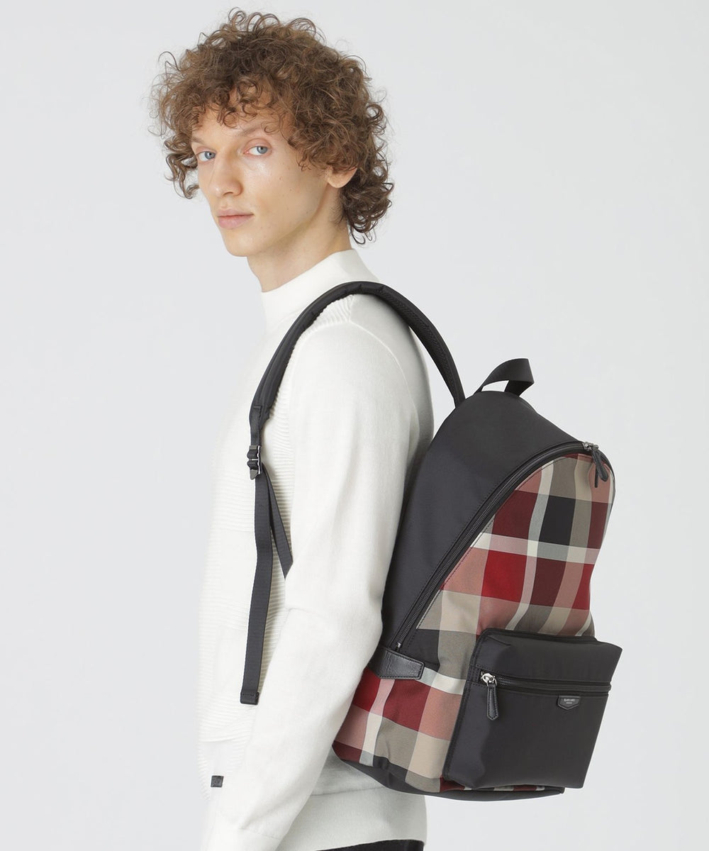 ブラックレーベル　クレストブリッジ　エコバッグ　リュック シャドークレストブリッジチェックスクウェアバックパック
