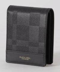 クレストブリッジブラックレーベル 春夏 エンボスレザー2つ折りウォレット 新品 エンボスレザークレストブリッジチェック2つ折りウォレット