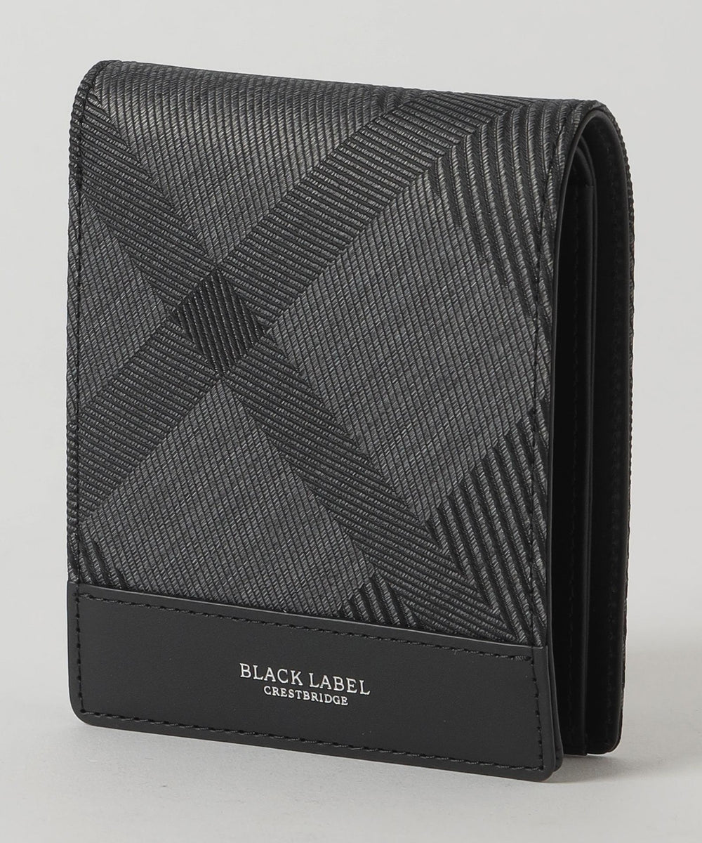 カルゼシャドークレストブリッジチェック2つ折りウォレット