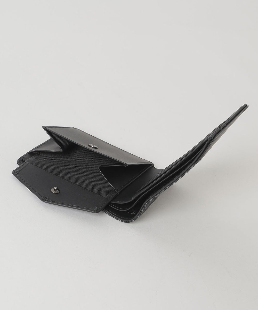 カルゼシャドークレストブリッジチェック2つ折りウォレット