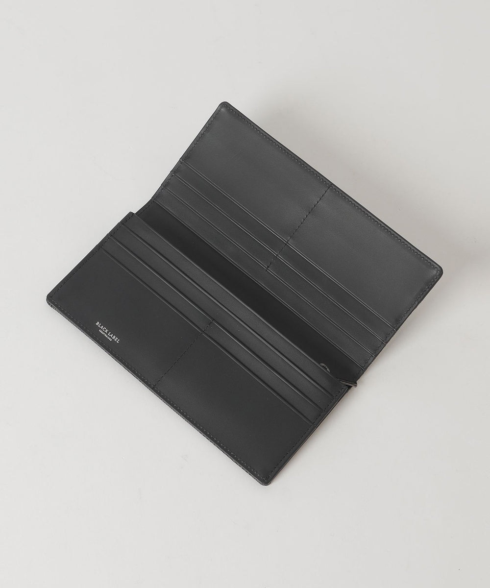 ブラックレーベルクレストブリッジ新品ブラック ロングウォレット 1/2 インサイドクレストブリッジチェックコンビレザーロングウォレット