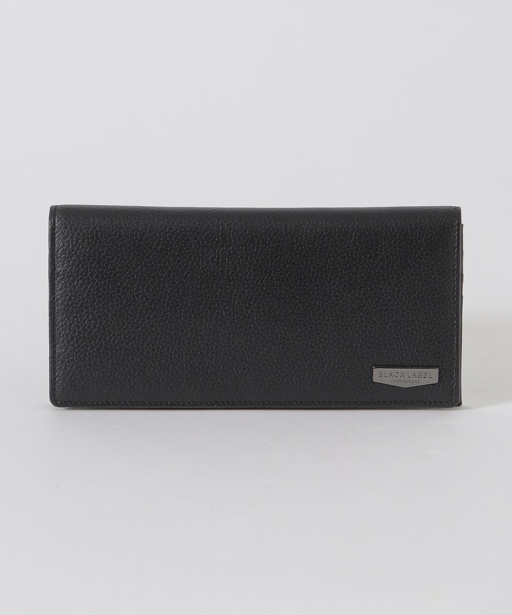 未使用 シャドークレストブリッジチェック ロングウォレット 黒 レザー 長財布 一部店舗限定】クレストブリッジチェックロングウォレット