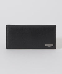 インサイドクレストブリッジチェックコンビレザーロングウォレット