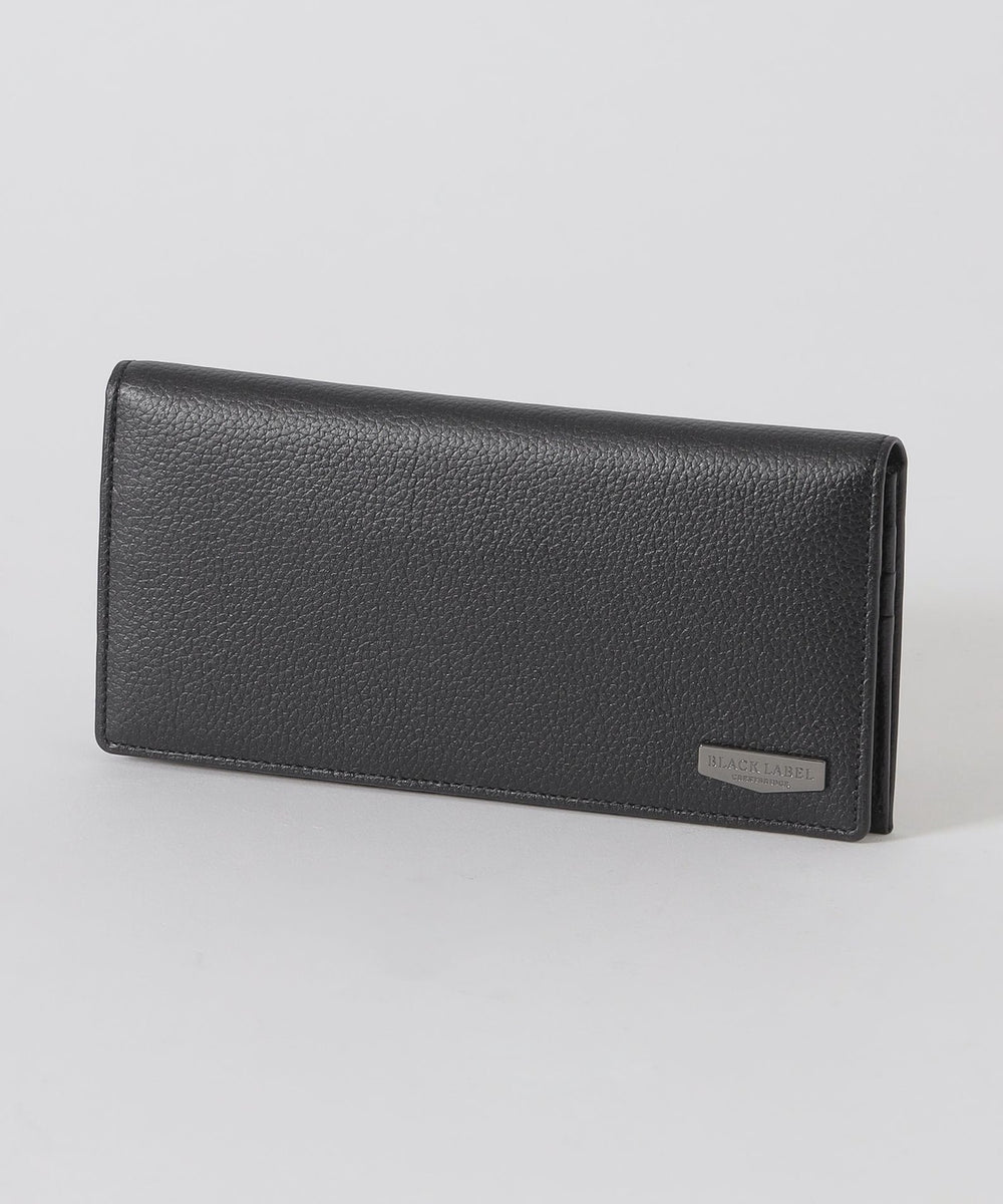 インサイドクレストブリッジチェックコンビレザーロングウォレット