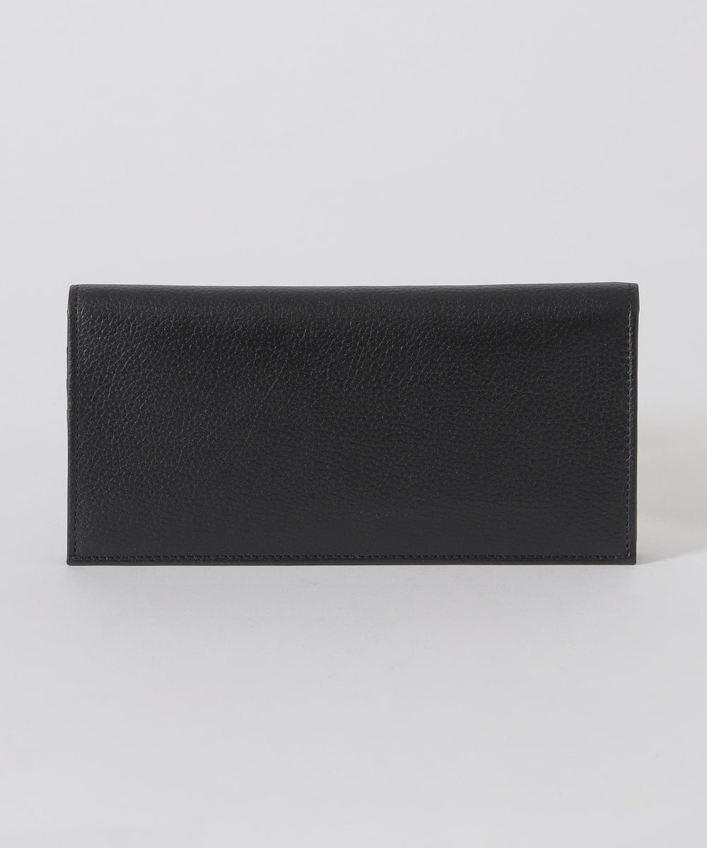 インサイドクレストブリッジチェックコンビレザーロングウォレット