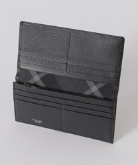 インサイドクレストブリッジチェックコンビレザーロングウォレット インサイドクレストブリッジチェックコンビレザーロングウォレット