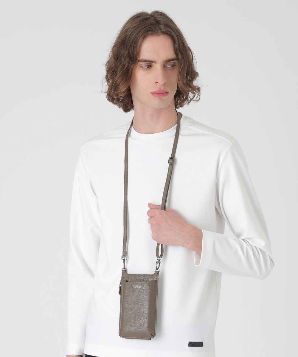 スマートフォンレザーショルダーケース（ウォレット/ケース）｜BLACK  