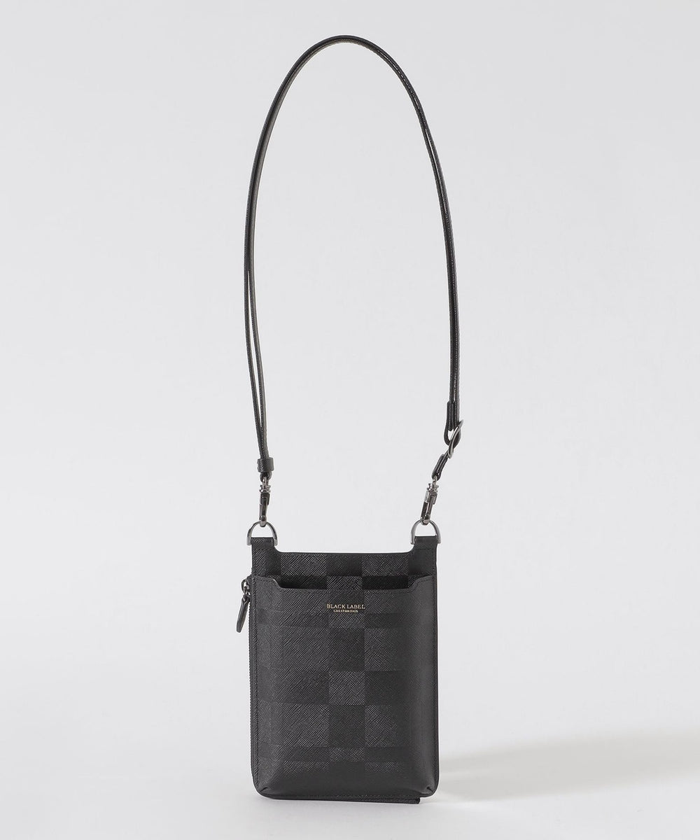 未使用品BLACK LABEL CRESTBRIDGE ショルダーバッグ お財布 BLACK lab.】ロゴプリントショルダーバッグ（バッグ）｜BLACK