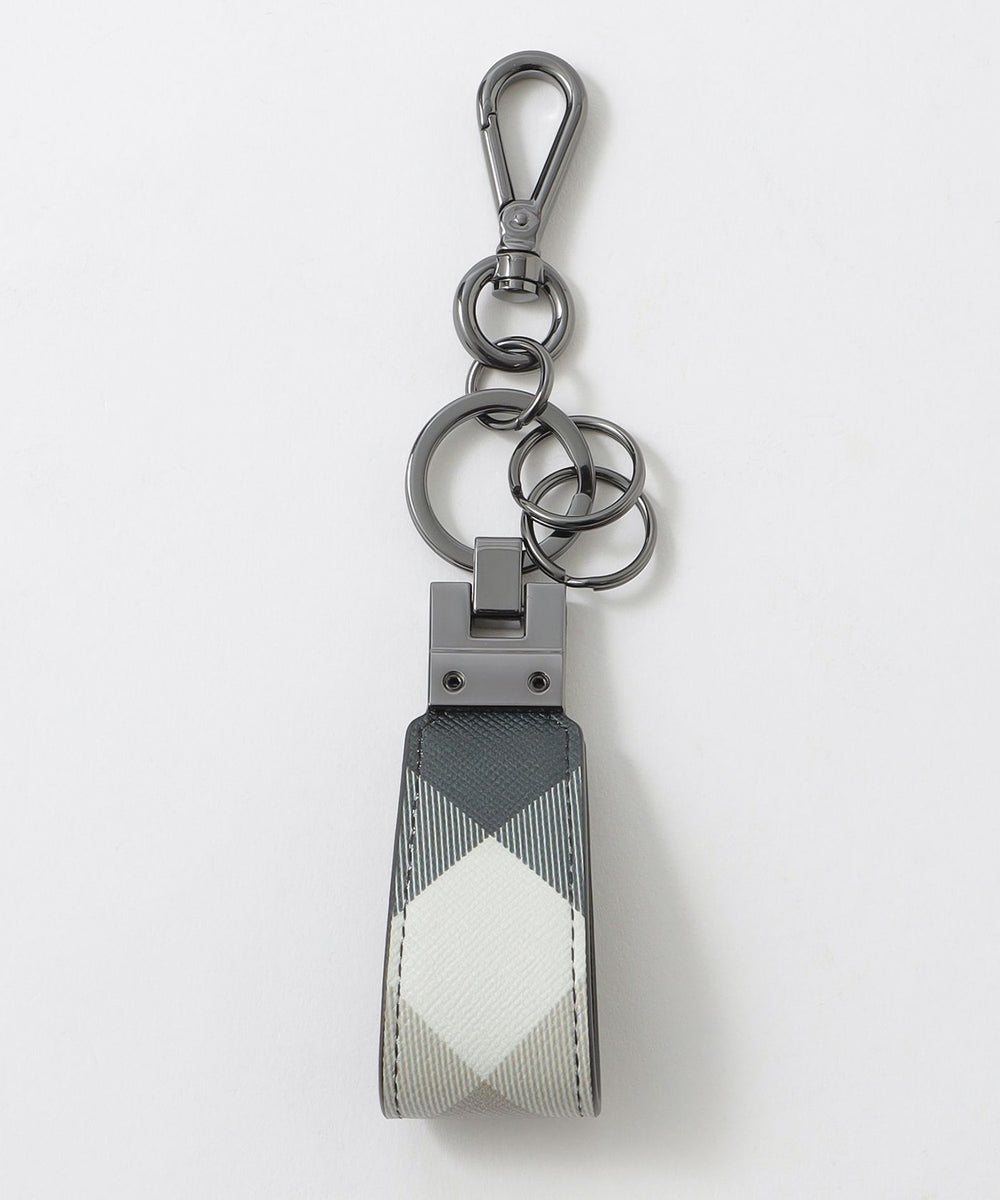 クレストブリッジチェックキーストラップ（ウォレット/ケース）｜BLACK