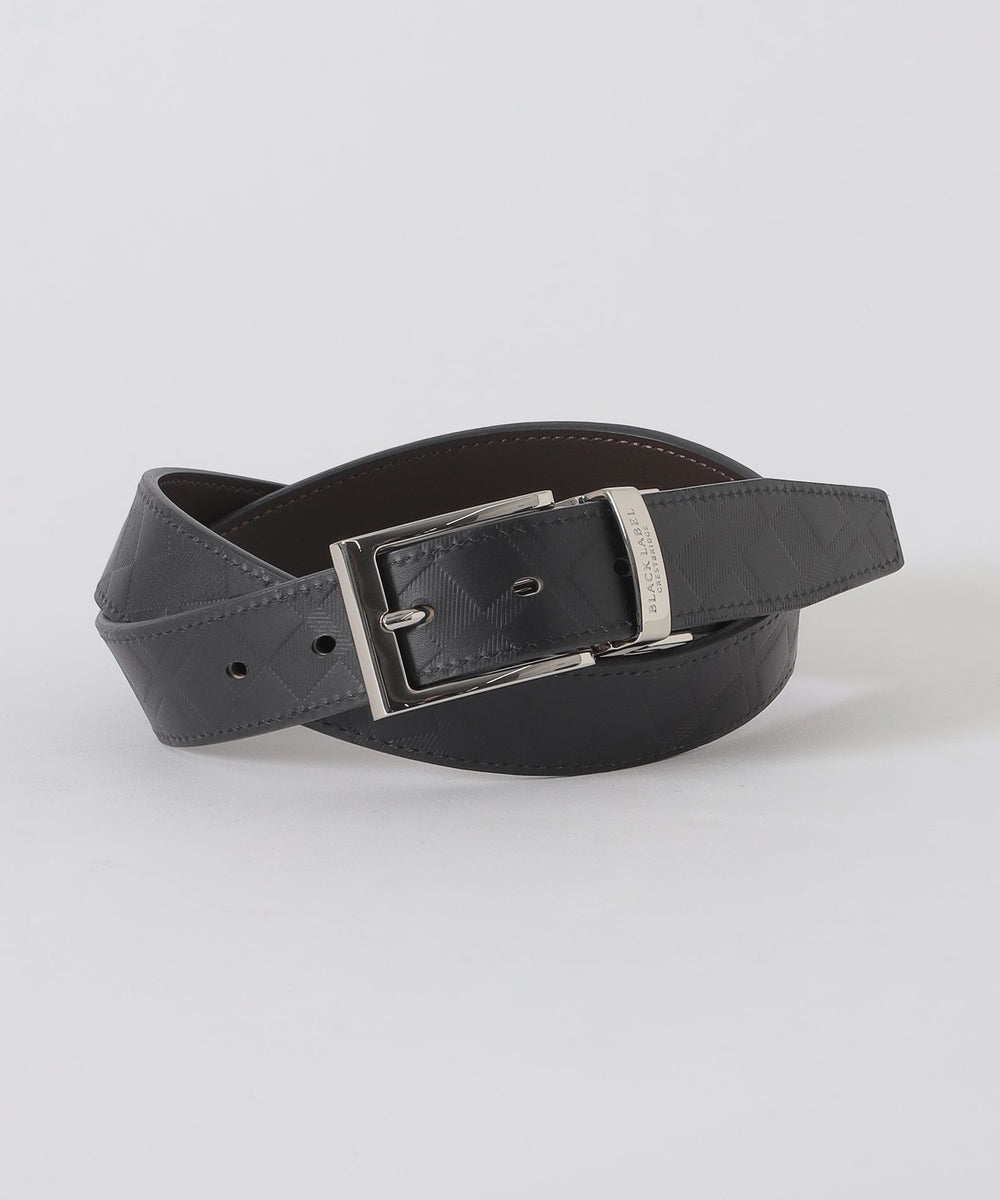 エンボスクレストブリッジチェックリバーシブルベルト（ベルト