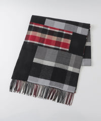 新品　ブラックレーベル クレストブリッジ　カシミヤ　チェックリバーシブルマフラー クレストブリッジチェックリバーシブルマフラー（マフラー/ストール