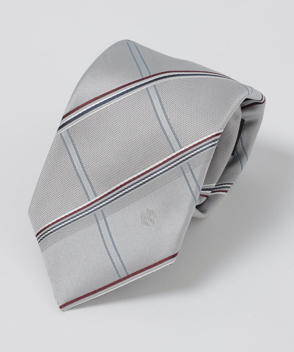 アクセントペーンブロックチェックタイ（ネクタイ/チーフ）｜BLACK