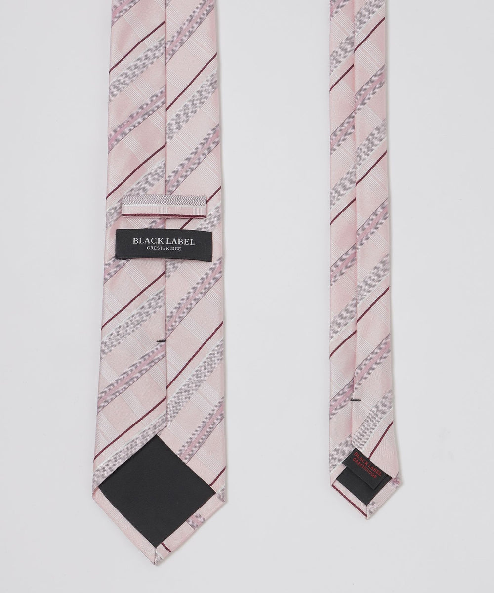 一部店舗限定】サテンチェックタイ（ネクタイ/チーフ）｜BLACK LABEL
