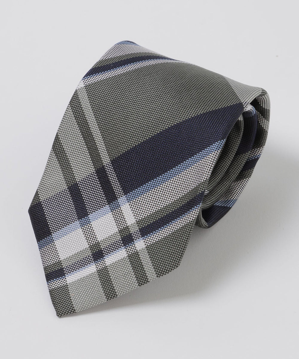 一部店舗限定】バスケットチェックタイ（ネクタイ/チーフ）｜BLACK