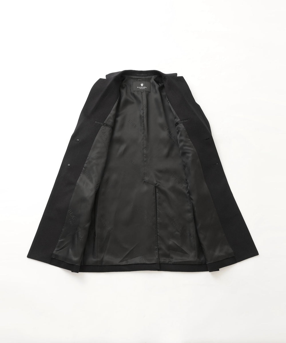 BLACK LABELチェスターコート 黒 カルゼビーバーチェスターフィールドコート（コート）｜BLACK