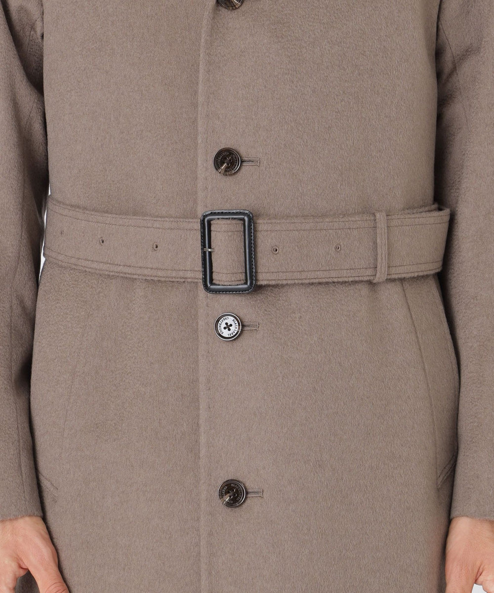 極美品 ♡バルマン ラムレザー ステンカラーコート ベルト 黒 裏地ロゴ 9号 美品 バルマン レザーコート ロング丈 トレンチ ベルト ラムレザー 羊