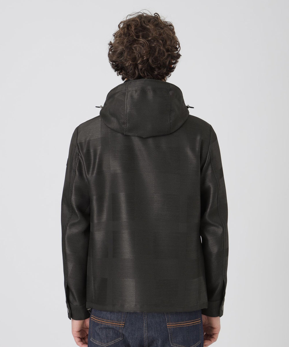 シャドーチェックカルゼパーカー（ブルゾン）｜BLACK LABEL