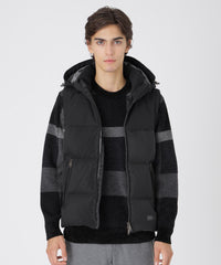 ファブリックコンビダウンベスト（ブルゾン）｜BLACK LABEL