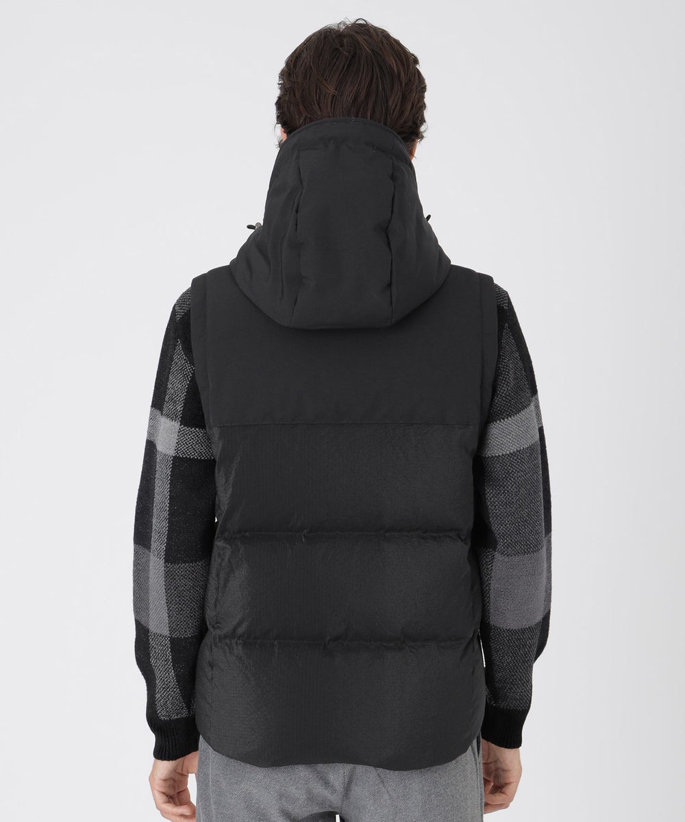 ファブリックコンビダウンベスト（ブルゾン）｜BLACK LABEL